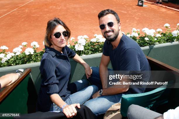 Julia Toledano and her brother Alan Toledano attend the 2017 French Tennis Open - Day Height at Roland Garros on June 4, 2017 in Paris, France.