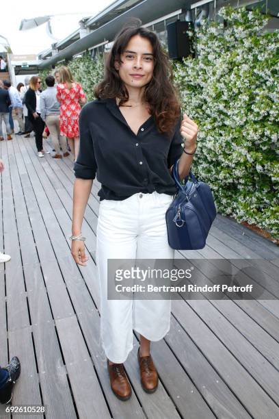 Actress Nailia Harzoune attends the 2017 French Tennis Open - Day Height at Roland Garros on June 4, 2017 in Paris, France.