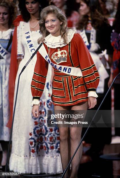 Helen Westlake attends the 1985 Miss Universe Pageant circa 1985 in Miami, Florida.
