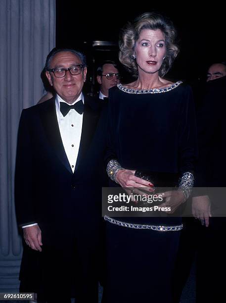 Henry Kissinger and wife Nancy circa 1983 in New York City.