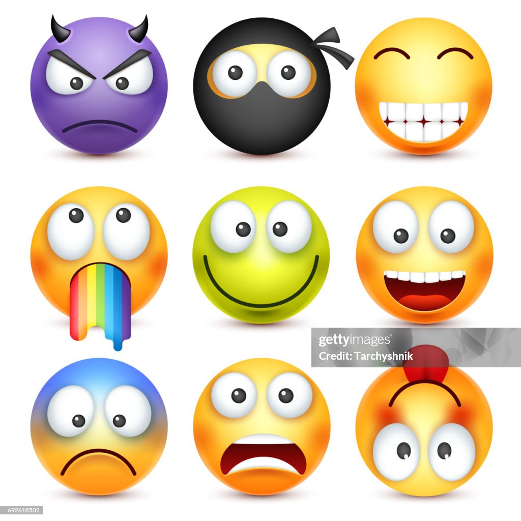 Juego De Smiley Diablo Emoticon Feliz Asustado Triste Cara Amarilla Con Las Emociones Expresión Facial Emoji Realista 3d Personaje De Dibujos Animados Divertidos Estado De Ánimo Icono De La Web Ilustración De Juego De Smiley Diablo Emoticon Feliz Asustado Triste Cara Amarilla Con Las Emociones Expresión Facial Emoji Realista 3d Personaje De Dibujos Animados Divertidos Estado De Ánimo Icono De La Web Ilustración De