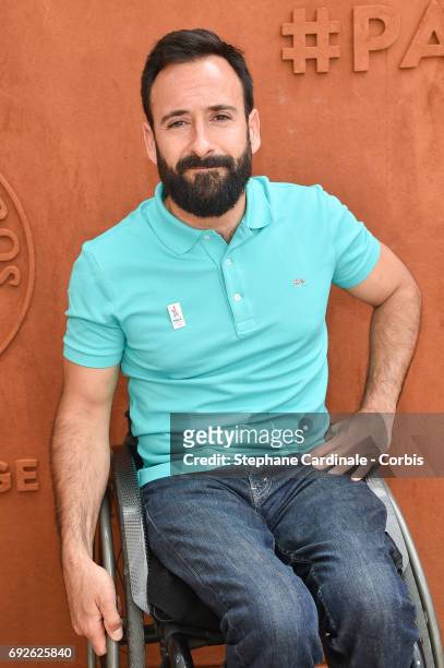 Tennis Player Michael Jeremiasz attends the 2017 French Tennis Open - Day Nine at Roland Garros on June 5, 2017 in Paris, France.
