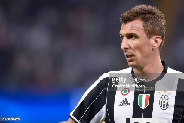Mario Mandzukic of Juventus during the UEFA Champions League Final match between Real Madrid and Juventus at the National Stadium of Wales, Cardiff,...