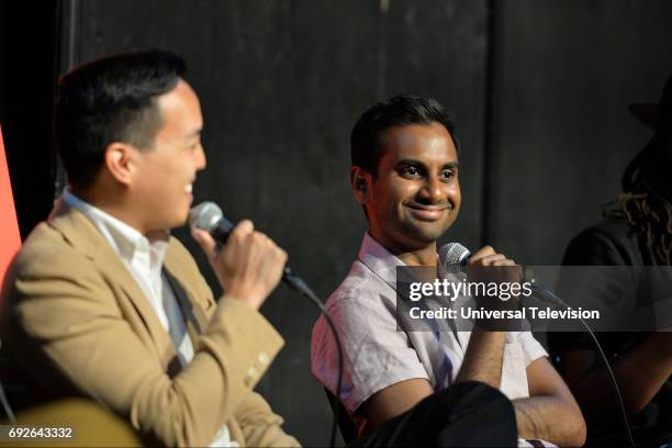 At UCB" -- Pictured: Alan Yang, Co-Creator; Aziz Ansari, Co-Creator --