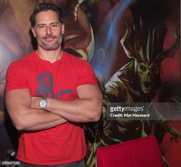 Joe Manganiello helps unveil the new Dungeons & Dragons storyline, 'Tomb of Annihilation', during a live streaming event at The House Studios on June...
