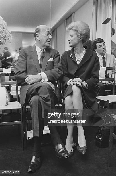 English playwright Noël Coward with actress Margaret Leighton in Paris, France, 5th August 1966.