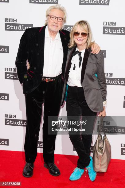 Leigh Lawson and Twiggy attend the Ronnie Barker comedy lecture with Ben Elton at BBC Broadcasting House on June 5, 2017 in London, England.