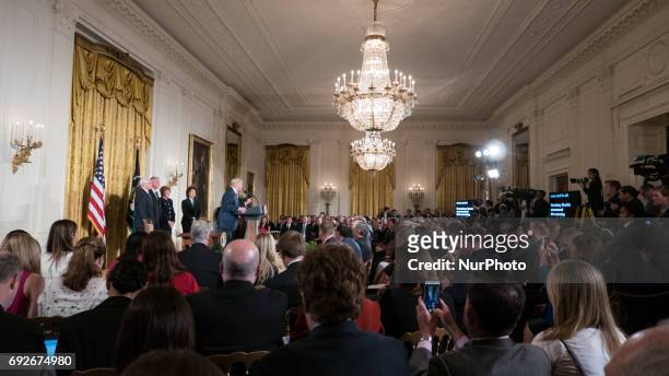 President Donald Trump announced the Air Traffic Control Reform Initiative in the East Room of the White House. At the end of the event, POTUS signed...