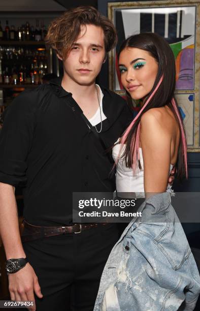 Brooklyn Beckham and Madison Beer attend the Wonderland Summer Issue dinner hosted by Madison Beer at The Ivy Soho Brasserie on June 5, 2017 in...