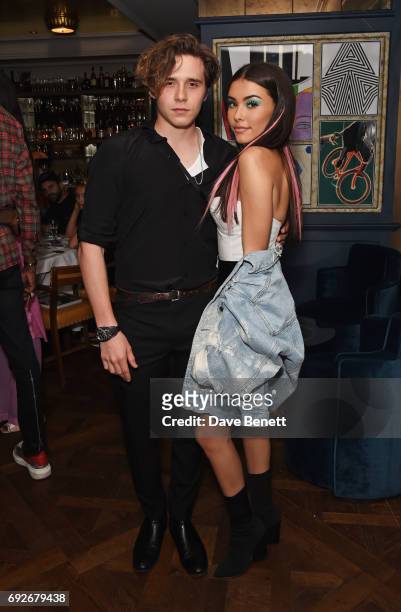 Brooklyn Beckham and Madison Beer attend the Wonderland Summer Issue dinner hosted by Madison Beer at The Ivy Soho Brasserie on June 5, 2017 in...