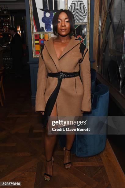 Ray BLK attends the Wonderland Summer Issue dinner hosted by Madison Beer at The Ivy Soho Brasserie on June 5, 2017 in London, England.