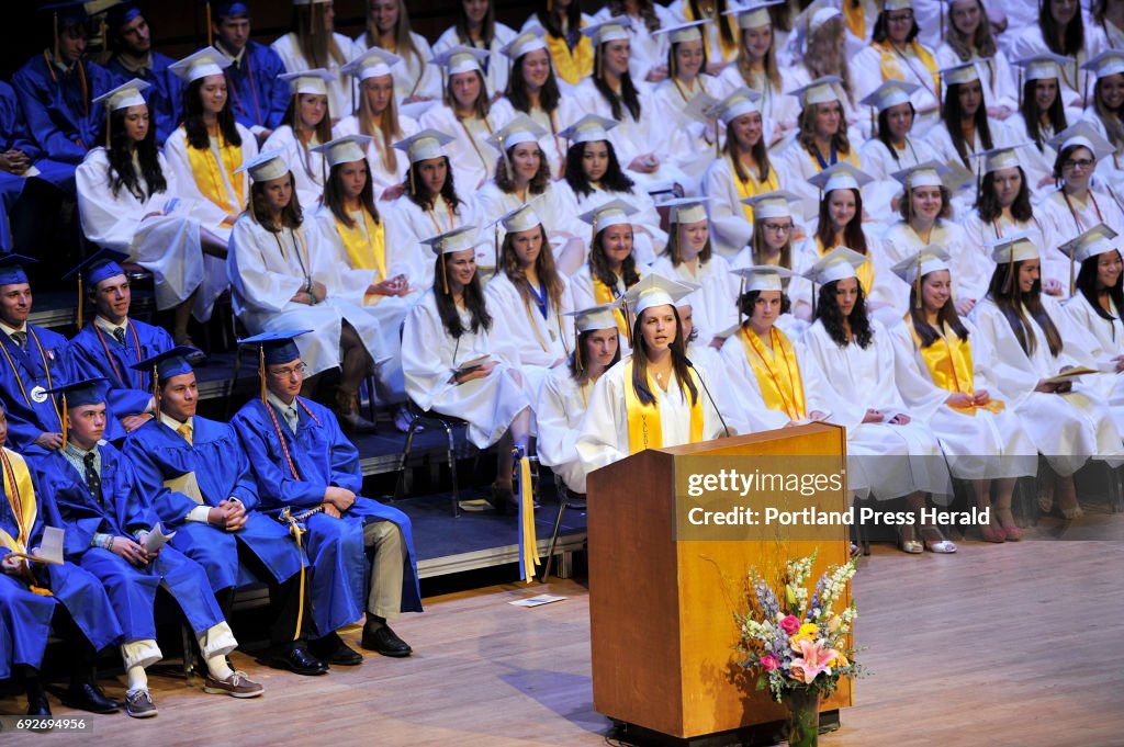 Falmouth High School graduation ceremonies at Merrill Auditorium in
