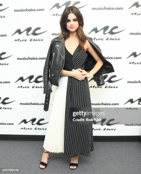 Selena Gomez visits Music Choice on June 5, 2017 in New York City.