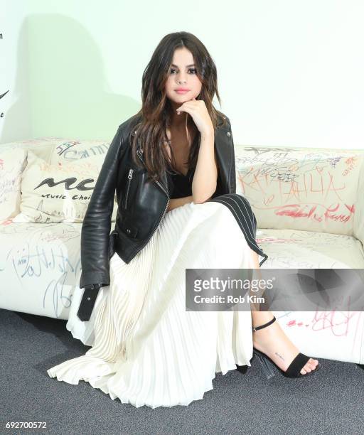 Selena Gomez visits Music Choice on June 5, 2017 in New York City.