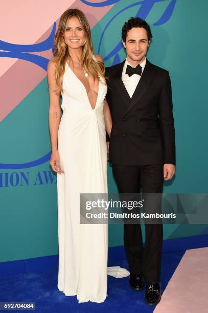 Model Heidi Klum and fashion designer Zac Posen attend the 2017 CFDA Fashion Awards at Hammerstein Ballroom on June 5, 2017 in New York City.