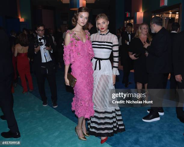 Models Jac Jagaciak and Else Hosk attend the 2017 CFDA Fashion Awards at Hammerstein Ballroom on June 5, 2017 in New York City.