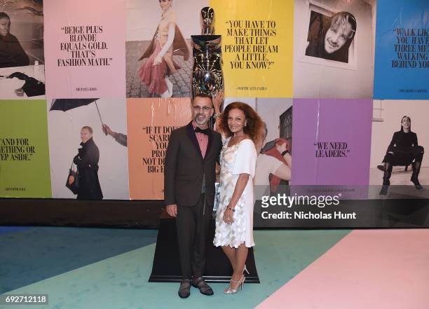 President and CEO Steven Kolb and Diane von Furstenberg attend the 2017 CFDA Fashion Awards at Hammerstein Ballroom on June 5, 2017 in New York City.