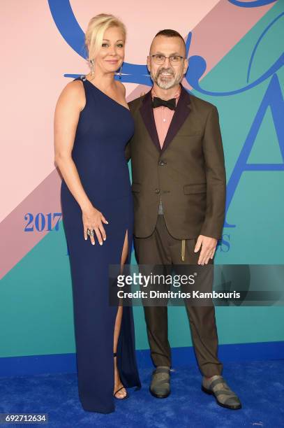 Nadja Swarovski and CFDA President and CEO Steven Kolb attend the 2017 CFDA Fashion Awards at Hammerstein Ballroom on June 5, 2017 in New York City.