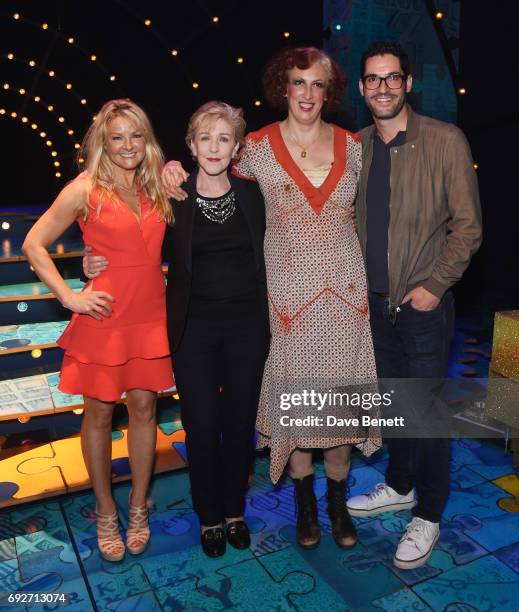 Sarah Hadland, Patricia Hodge, Miranda Hart and tom Ellis attend the press night performance of "Annie" at The Piccadilly Theatre on June 5, 2017 in...