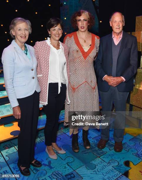 Miranda Hart's family Mother Diana Hart Dyke, Sister, Alice Goodwin, Miranda Hart and father David Hart Dyke attend the press night performance of...