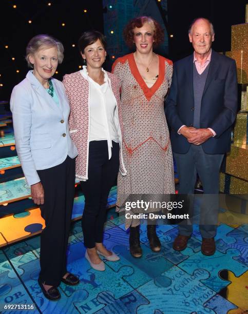 Miranda Hart's family Mother Diana Hart Dyke, Sister, Alice Goodwin, Miranda Hart and father David Hart Dyke attend the press night performance of...