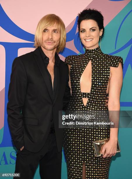 Marc Bouwer and Jaimie Alexander attend the 2017 CFDA Fashion Awards at Hammerstein Ballroom on June 5, 2017 in New York City.