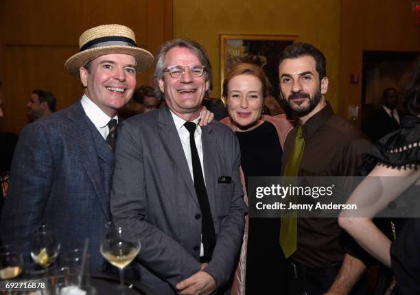 Jefferson Mays, Bartlett Sher, Jennifer Ehle and Michael Aronov attend the Tony Honors Cocktail Party Presenting The 2017 Tony Honors For Excellence...