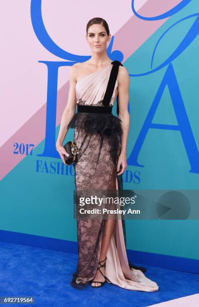 Hilary Rhoda attends the 2017 CFDA Fashion Awards at Hammerstein Ballroom on June 5, 2017 in New York City.