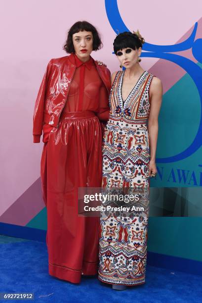 Mia Moretti and Stacey Bendet attend the 2017 CFDA Fashion Awards at Hammerstein Ballroom on June 5, 2017 in New York City.