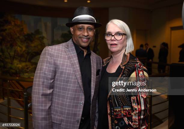 Ruben Santiago-Hudson and Susan Hilferty attends the Tony Honors Cocktail Party Presenting The 2017 Tony Honors For Excellence In The Theatre And...