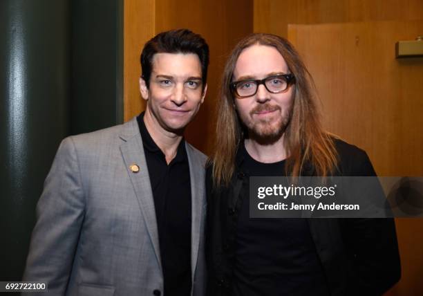 Andy Karl and Tim Minchin attend the Tony Honors Cocktail Party Presenting The 2017 Tony Honors For Excellence In The Theatre And Honoring The 2017...