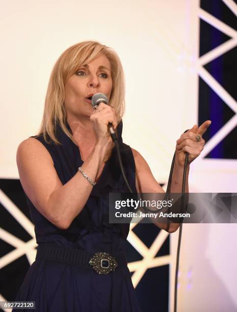 Judy McLane performs onstage at the Tony Honors Cocktail Party Presenting The 2017 Tony Honors For Excellence In The Theatre And Honoring The 2017...