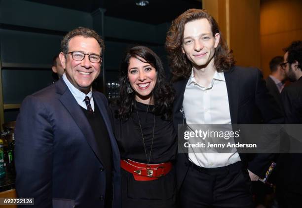 Michael Greif, Rachel Chavkin and Mike Faist attend the Tony Honors Cocktail Party Presenting The 2017 Tony Honors For Excellence In The Theatre And...