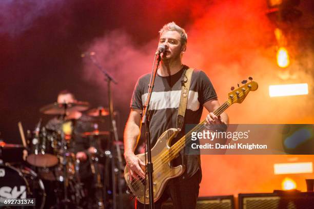 Musician Corey Britz of Bush performs on stage at Temecula Valley Balloon And Wine Festival on June 3, 2017 in Temecula, California.