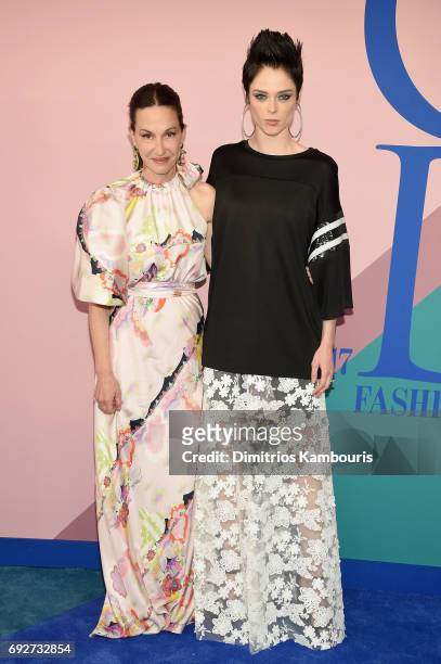 Cynthia Rowley and Coco Rocha attend the 2017 CFDA Fashion Awards at Hammerstein Ballroom on June 5, 2017 in New York City.