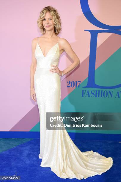 Meg Ryan attends the 2017 CFDA Fashion Awards at Hammerstein Ballroom on June 5, 2017 in New York City.