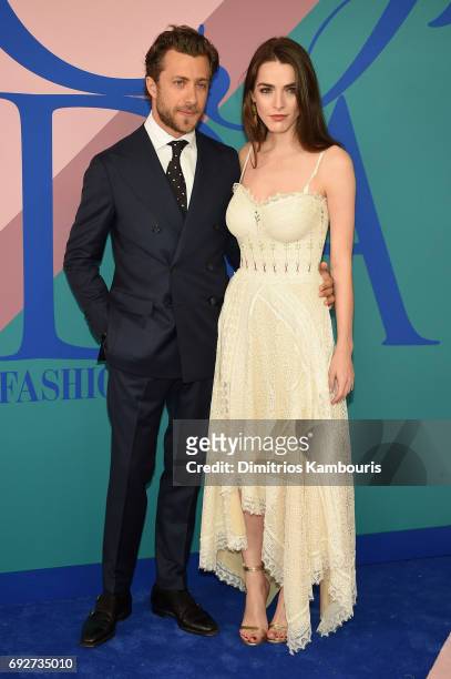 Francesco Carrozzini and Bee Shaffer attend the 2017 CFDA Fashion Awards at Hammerstein Ballroom on June 5, 2017 in New York City.