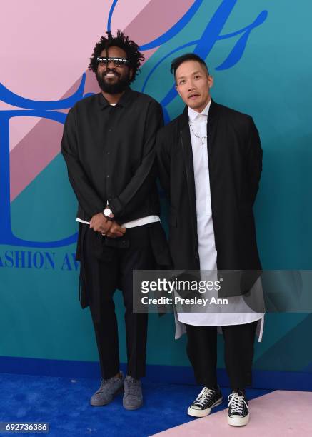Maxwell Osborne and Dao-Yi Chow attend the 2017 CFDA Fashion Awards at Hammerstein Ballroom on June 5, 2017 in New York City.