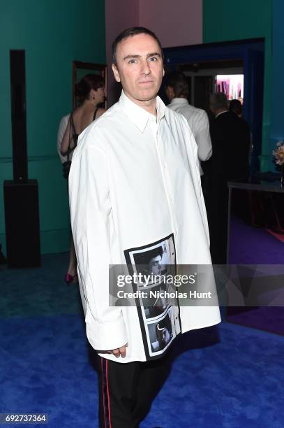 Designer Raf Simons attends the 2017 CFDA Fashion Awards Cocktail Hour at Hammerstein Ballroom on June 5, 2017 in New York City.