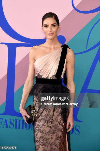 Hilary Rhoda attends the 2017 CFDA Fashion Awards at Hammerstein Ballroom on June 5, 2017 in New York City.