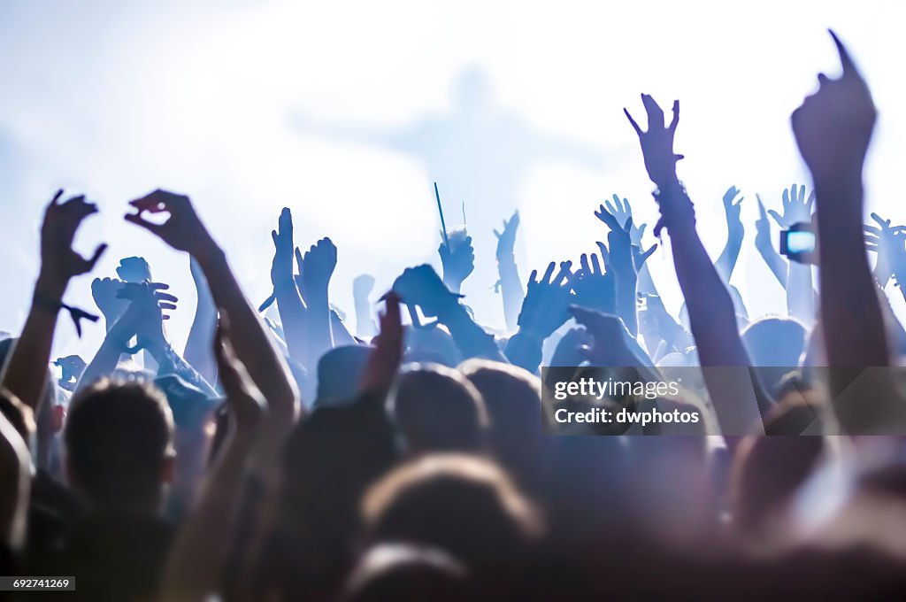 Crowd At Music Concert In Hall