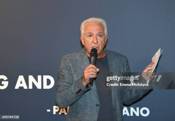 Fashion designer and co-founder of Guess? Inc. Paul Marciano speaks at GUESS Celebrates 35 Years with Opening of Exhibition at the FIDM Museum &...