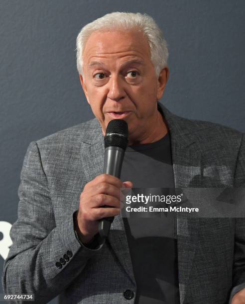 Fashion designer and co-founder of Guess? Inc. Paul Marciano speaks at GUESS Celebrates 35 Years with Opening of Exhibition at the FIDM Museum &...