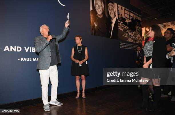 Fashion designer and co-founder of Guess? Inc. Paul Marciano and VP of Education at FIDM Barbara Bundy at GUESS Celebrates 35 Years with Opening of...