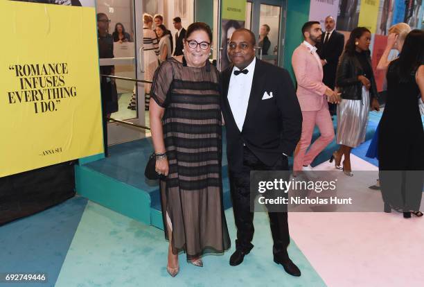 Fern Mallis and Jeffrey Banks attend the 2017 CFDA Fashion Awards Cocktail Hour at Hammerstein Ballroom on June 5, 2017 in New York City.