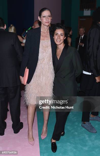 Jenna Lyons and Roberta Colindrez attend the 2017 CFDA Fashion Awards Cocktail Hour at Hammerstein Ballroom on June 5, 2017 in New York City.