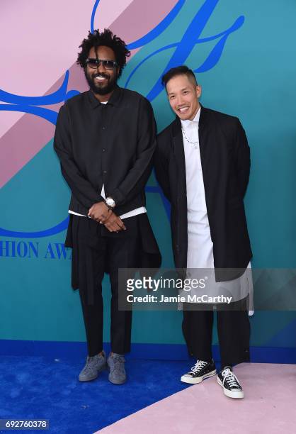 Maxwell Osborne and Dao-Yi Chow attend the 2017 CFDA Fashion Awards at Hammerstein Ballroom on June 5, 2017 in New York City.