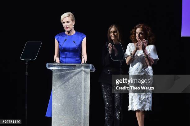 Cecile Richards speaks onstage during the 2017 CFDA Fashion Awards at Hammerstein Ballroom on June 5, 2017 in New York City.