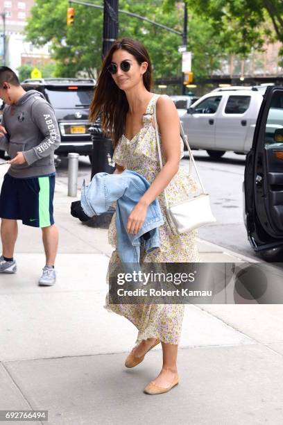 Lily Aldridge seen out in Manhattan on June 5, 2017 in New York City.