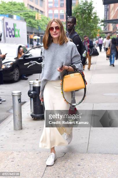 Olivia Palermo seen out in Manhattan on June 5, 2017 in New York City.
